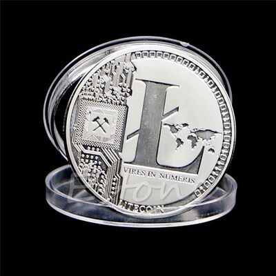 1Pc Silver Plated 25 Litecoin Coins Vires in Numeris Commemo