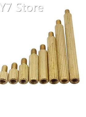 10Pcs M2 3-30mm Male-Female Brass Round knurl Stud PCB Mothe