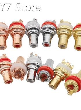 4Pcs RCA Female Socket AV Audio Video Connectors Signal Inpu