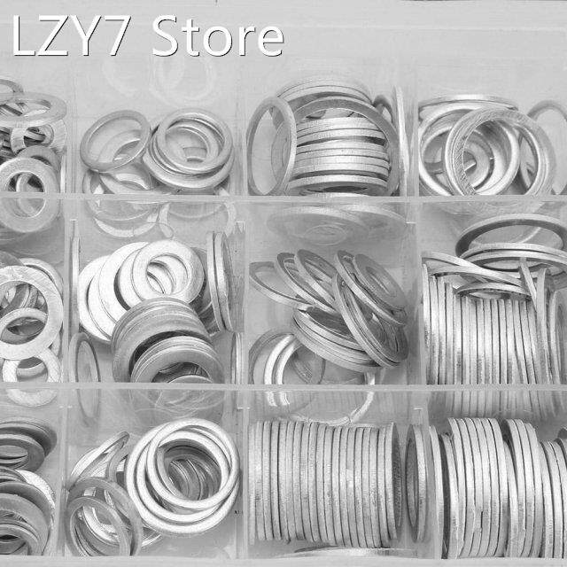 450pcs/set Oil Drain Plug Aluminum Washer Gasket Wear Resist