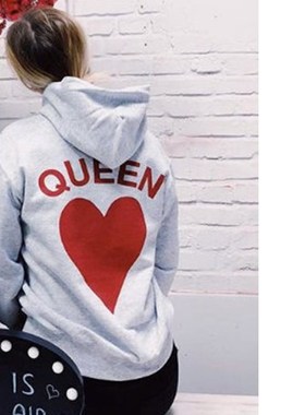 King Queen couple clothes causal hoodie pullover women tops