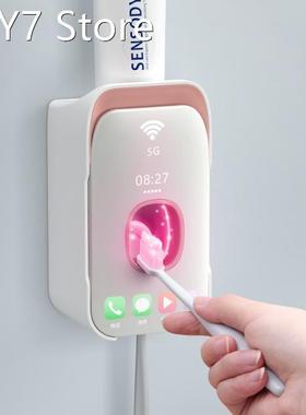 Automatic ToothPaste Squeezer Toothbrush Holder Wall Mounted