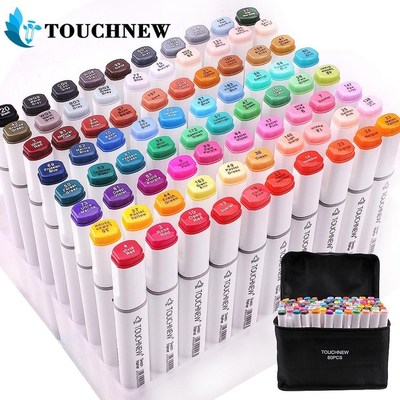 TOUCHNEW Art-Markers-Pen-Set Alcohol-Ink-Brush Felt-Tip pens