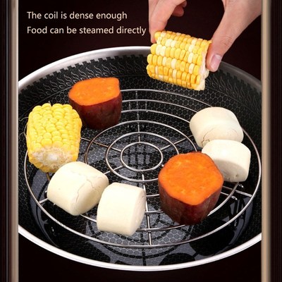 Pot Pan Cooking Stand Food Vegetable Steamer Rack Tray Durab