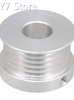 Silver Multi-slot Belt Pulley 6061 Aluminum 31mm Dia 12mm In