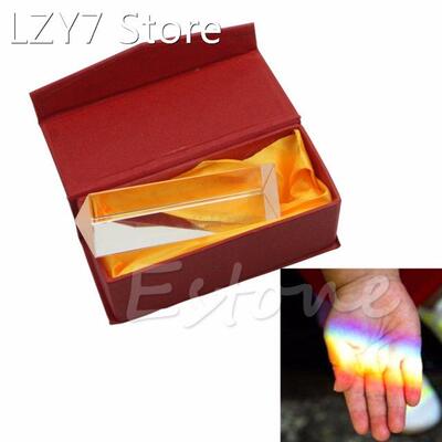 10cm 4 Optical Glass Triple Triangular Prism Physics Teachi