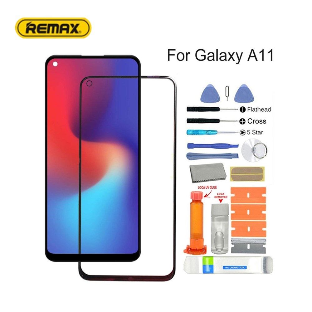 for samsung galaxy a01/a11 black outer front glass lens scr