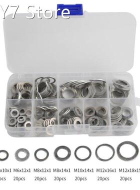 200Pcs Aluminum Gaskets Washers Aluminum Gasket M5 M6 M8 M1