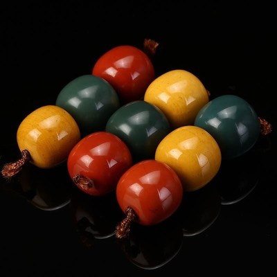 Natural la shan traffic light old form barrel bead DingZhu a