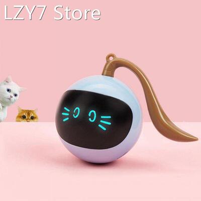 Pet Smart Interactive Cat Toy Colorful LED Self Rotating Bal