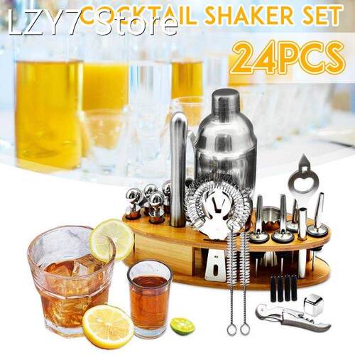 24PCS 750ml Mojito Cocktail Bar Shaker Mixer Maker Muddler B