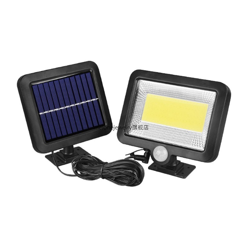 38# Cob 100 Leds Solar Lamp Sun Power Wall Lights Pir Sensor