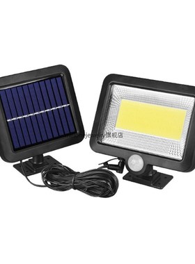 38# Cob 100 Leds Solar Lamp Sun Power Wall Lights Pir Sensor