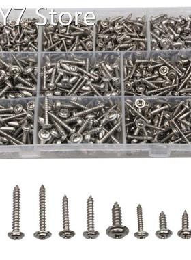 900PCS Stainless Steel Screw Cross Self-tapping Bolt PWA Wit