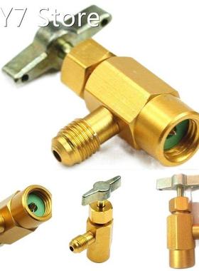 Alloy 1/4 SAE Thread Adapter R-134a Refrigerant Can Bottle T