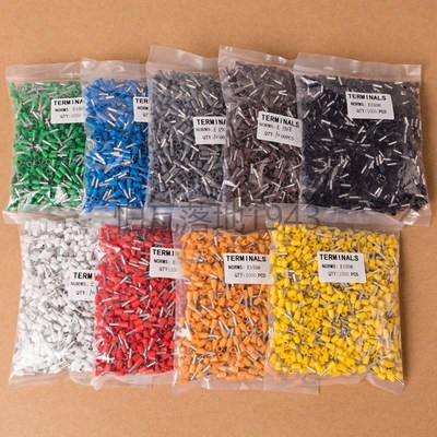 100pcs/lot E1508 Bootlace Cooper Ferrules Kit Set Wire Coppe