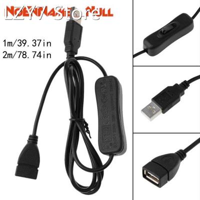 1M/2M USB Extension Cable ON OFF Switch for PC USB Fan LED L