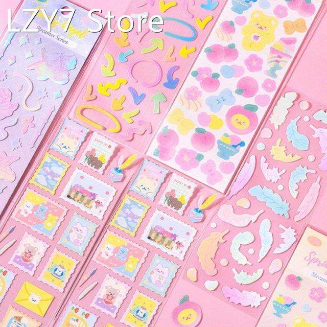 streamer series sticker cute bear hand account diy manual de