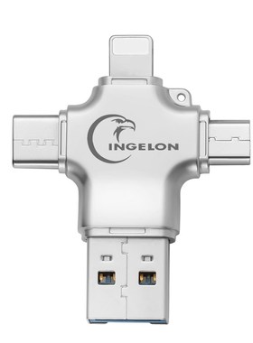 Ingelon Metal 4 in 1 SD Card Reader microsd memory OTG Card
