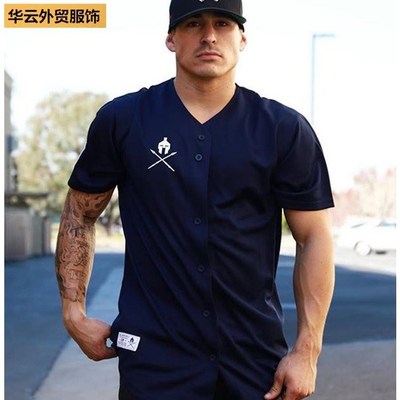 Muscle fit men's shirt cardigan exercise fit men's running