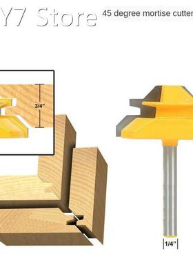 45 Degree 1/4*2 Tenon Joint Milling Cutter Miter Router Bit