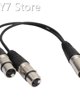 XLR 3 Pin Male to 2 XLR Female Connector Microphone Extensio