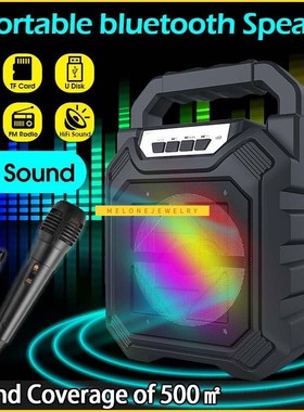 Outdoor Portable Wireless bluetooth Speaker With Mic FM Radi