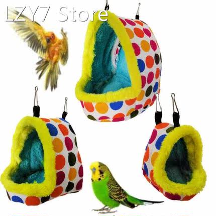 Winter Warm Bird Parrot Nest House Hanging Bed Cave for Para