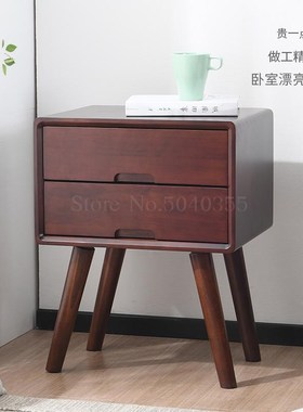 All solid wood bedside table pine Nordic simple modern Europ