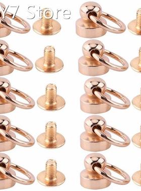 10Pcs/Lot Brass Rivet Studs Screw Back Round Head Ring Screw