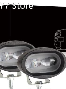 2Pcs Led Headlight Led Motorcycle Driving Lights Spot Beam 4