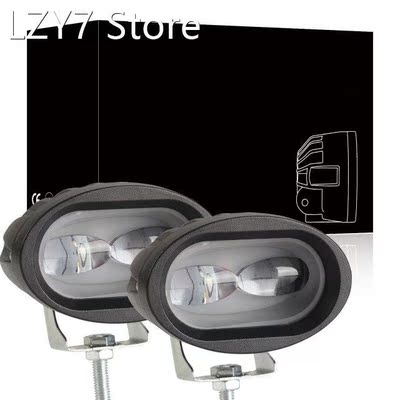 2Pcs Led Headlight Led Motorcycle Driving Lights Spot Beam 4