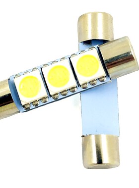 100pcs Festoon Dome T6.3 28mm 31mm 3 SMD 5050 LED 3smd Light