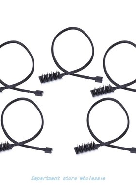 5pcs Host Case PC Cooler Cooling Fan Power Cable 1 Female to