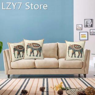 42x42cm Pillow Case Luxury Cotton Linen Knitted Elephant Cus