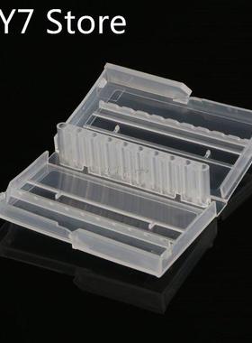 10 Holes Nail Drill Bit Case Plastic Empty Storage Box Milli