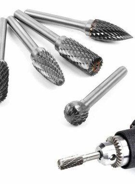 5Pcs 6mm Shank ungsten bide Rotary Files Grinding Burr Cutte