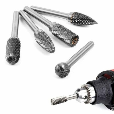 5Pcs 6mm Shank ungsten bide Rotary Files Grinding Burr Cutte