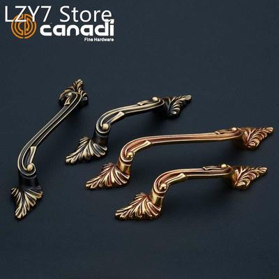 2PCS European Solid Brass Kitchen Cabinet Door Handles Cupbo