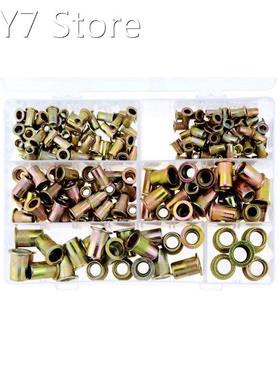 210pcs/lot Box Carbon Steel Rivet Nuts Carbon Steel M3 M4 M5