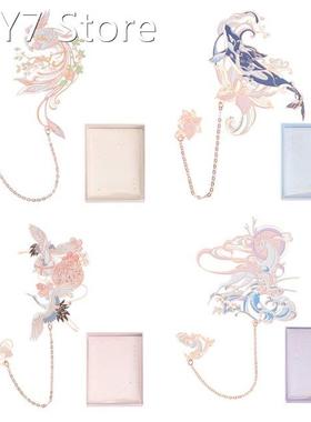 1Pc Hollow Metal Bookmark Chinese Style Classical Delicate B