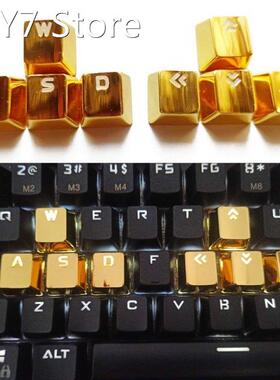 8Pcs Metal Keycaps WASD ARROW Zinc Alloy KeyCap Backlit Key