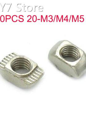 50PCS 10.3x6MM Drop In T-Nut M3/M4/M5 Thread For 2020 Series
