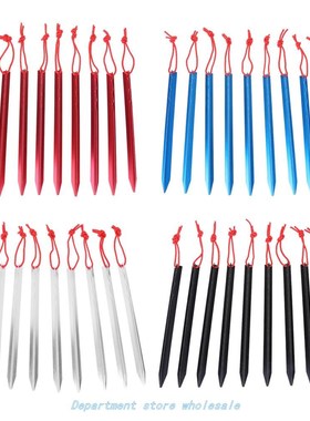 10Pcs Red/Blue/Black/Silver Aluminum Alloy Extendable Outdoo
