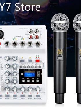 DJ Console Mixer Soundcard Stereo DJ Sound Controller Interf