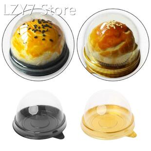 50 Pcs Round Moon Cake Trays Mooncake Packaging Box Contain