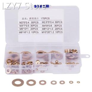 Kit with Set Brass Washers 180Pcs Box Washer Flat Assortment
