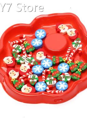 36pcs/box Christmas Eraser Cartoon Eraser Kawaii Statio