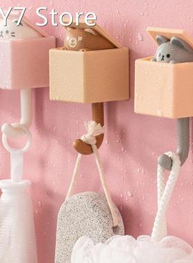 Lucky Cat Strong Sticky Hook Bathroom Sundries Organizer Clo