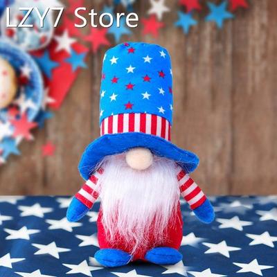 1/2 PCS Independence Day Gnome with Stars & Stripes Patt